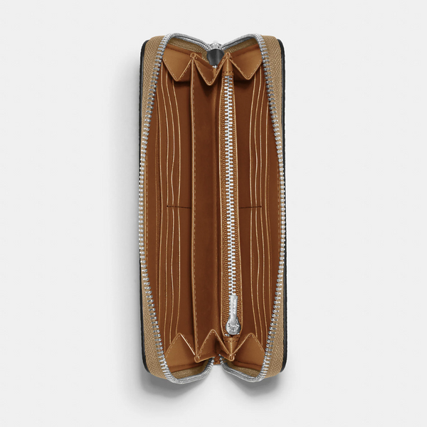 Long Zip Around Wallet In Signature Canvas