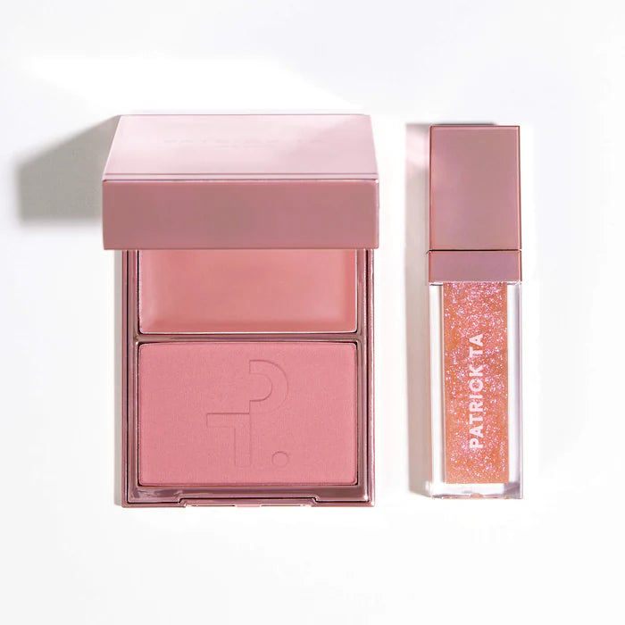 Preventa | Patrick's Glow and Gloss Set: Major Headlines Blush Duo and Plumping Lip Gloss Makeup Gift Set